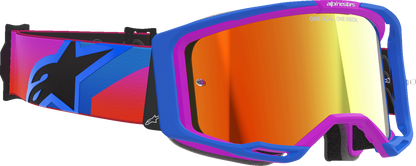 ALPINESTARS GOGGLES Vision 8 Goggle - Corp - Blue/Purple/Orange - Red Mirror Lens 5101625-7286