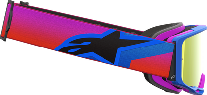ALPINESTARS GOGGLES Vision 8 Goggle - Corp - Blue/Purple/Orange - Red Mirror Lens 5101625-7286
