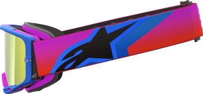 ALPINESTARS GOGGLES Vision 8 Goggle - Corp - Blue/Purple/Orange - Red Mirror Lens 5101625-7286