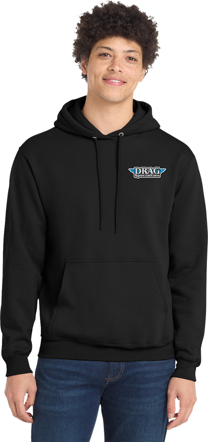 THROTTLE THREADS Drag Specialties Hoodie - Black - 4XL DRG29PC78HBK4R