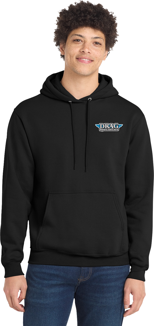 THROTTLE THREADS Drag Specialties Hoodie - Black - Large DRG29PC78HBKLR