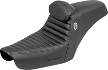 SADDLEMEN Step-Up Seat - Gripper - Black - with Backrest - FXD '96-'03 SC89604TB
