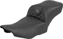 SADDLEMEN Roadsofa™ Extended Reach Seat - without Backrest - Gray Stitch - FLH/FLT '23-'25 823-07-21102