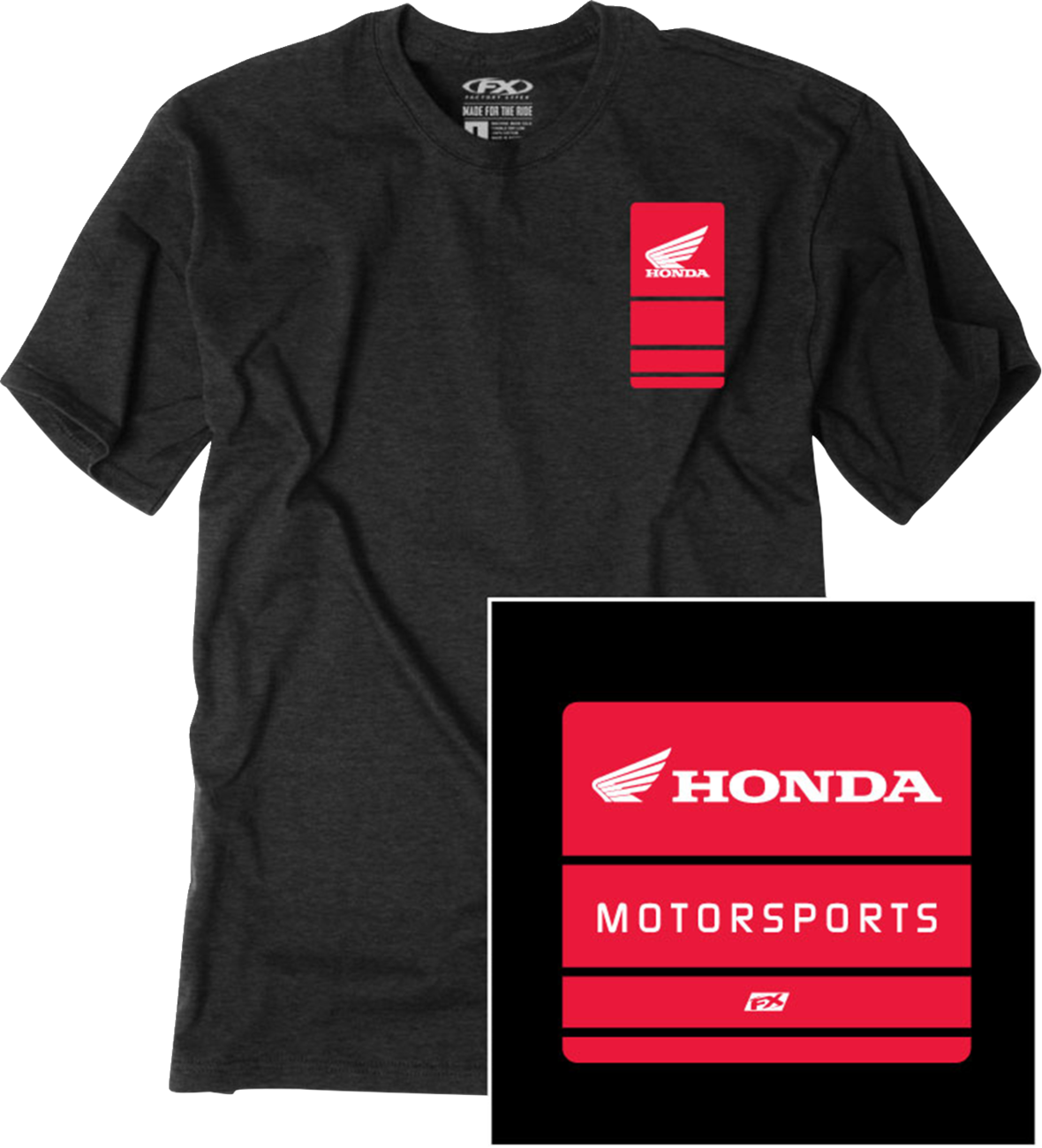 FACTORY EFFEX Honda Phase T-Shirt - Black - Large 29-87334