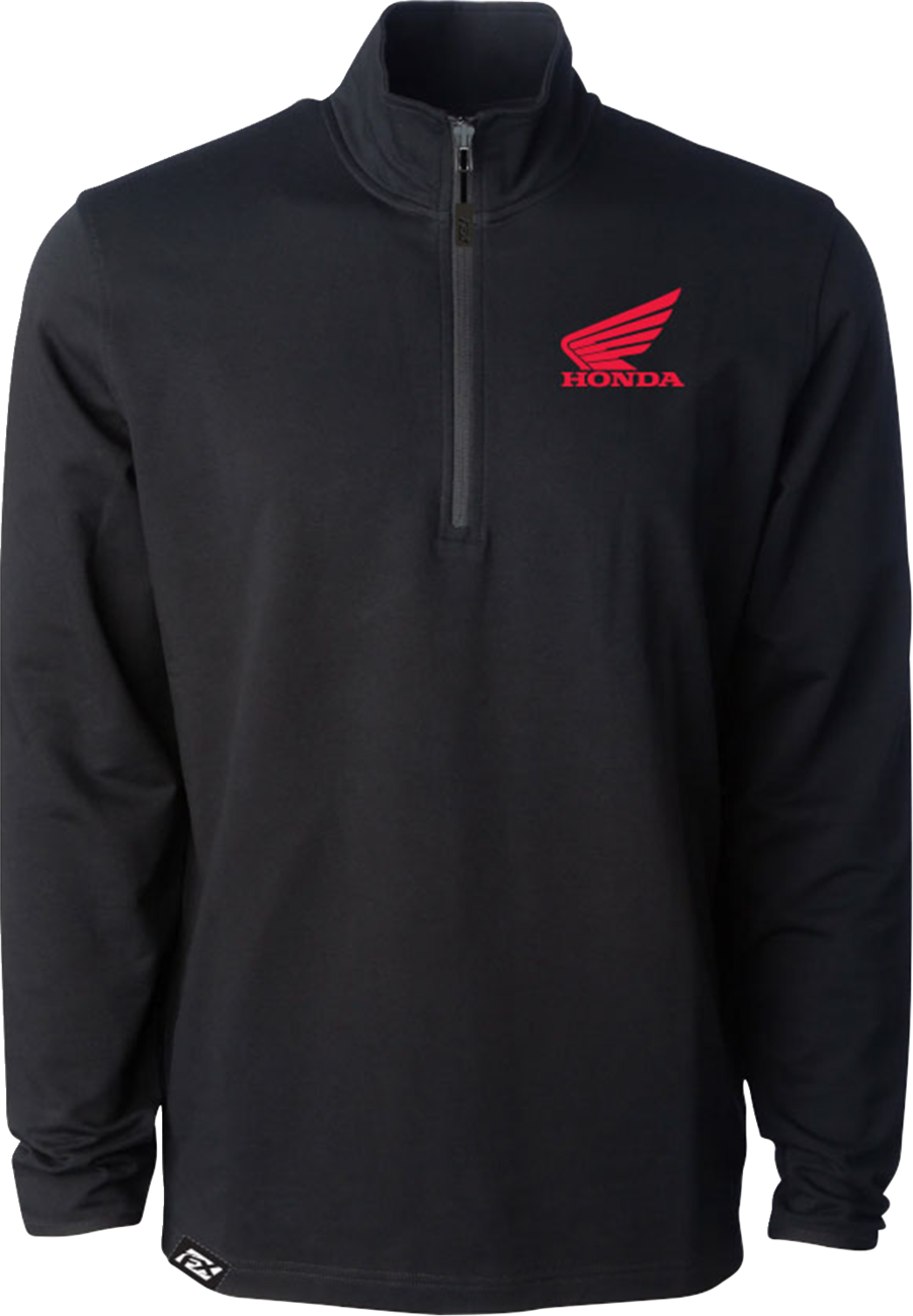 FACTORY EFFEX Honda Performance Quarter-Zip Sweatshirt - Black - 2XL 29-85328