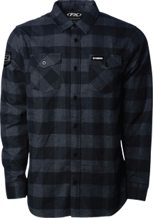 FACTORY EFFEX Yamaha Explorer Flannel Shirt - Charcoal/Black - Large 29-85204