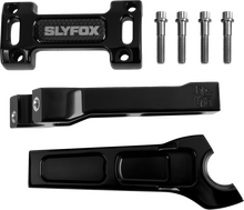 SLYFOX Handlebar Riser Kit - Straight - 1-1/8" Clamping - 6" Rise - Black SF-1003-06-B