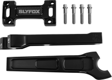SLYFOX Handlebar Riser Kit - Straight - 1-1/8" Clamping - 8" Rise - Black SF-1003-08-B