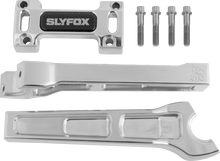 SLYFOX Handlebar Riser Kit - Straight - 1-1/8" Clamping - 8" Rise - Raw SF-1003-08-R