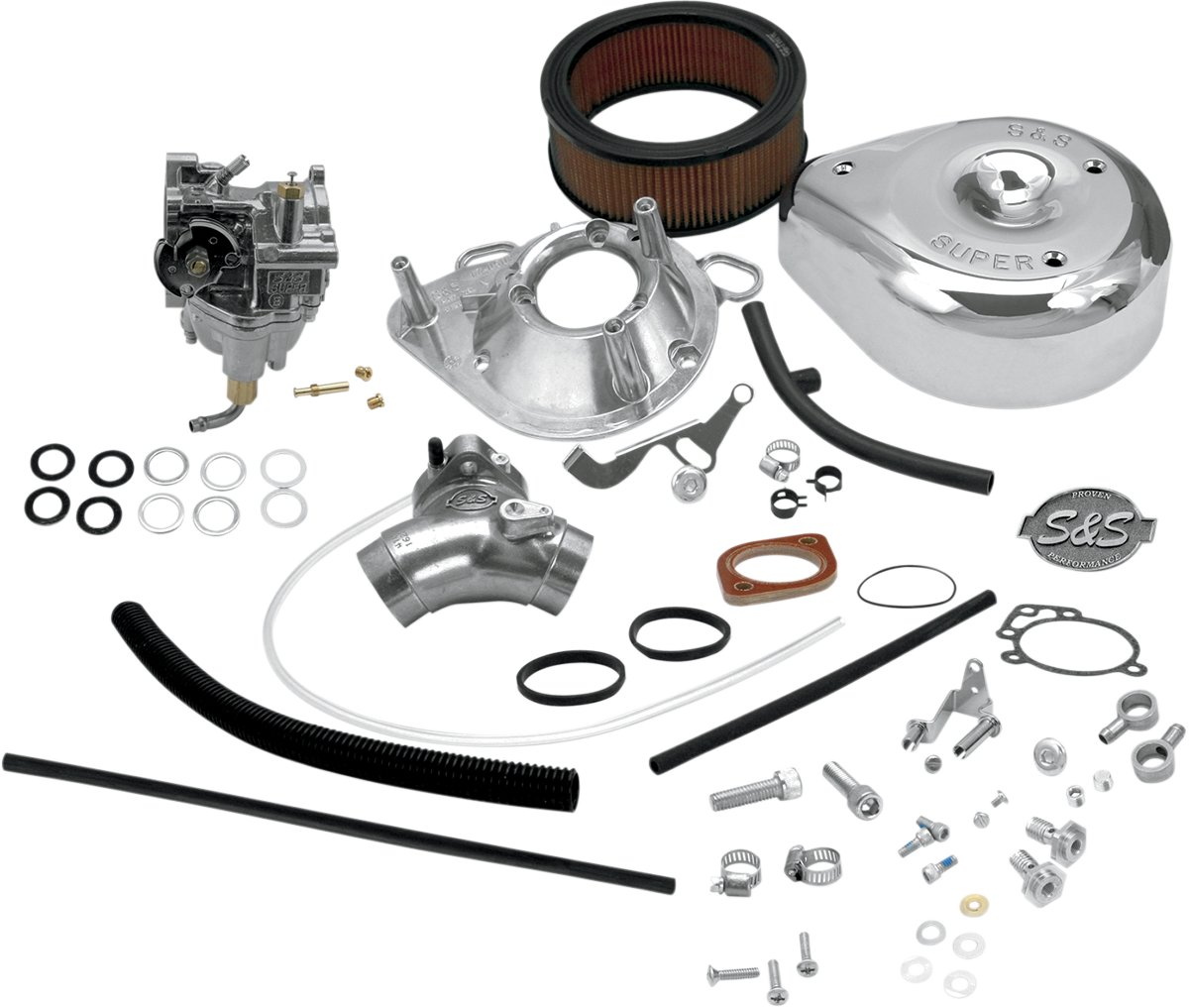 S&S CYCLE Super E Carburetor Kit with Manifold - Evolution Big Twin 11-0419