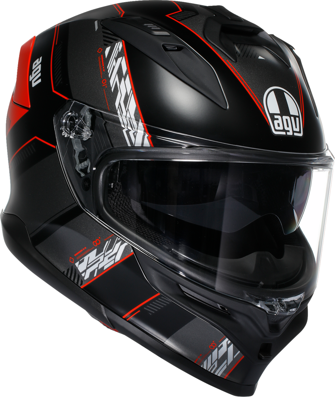 AGV K7 Helmet - Kyber - Matte Black/Red - Medium 2118399004-008-M