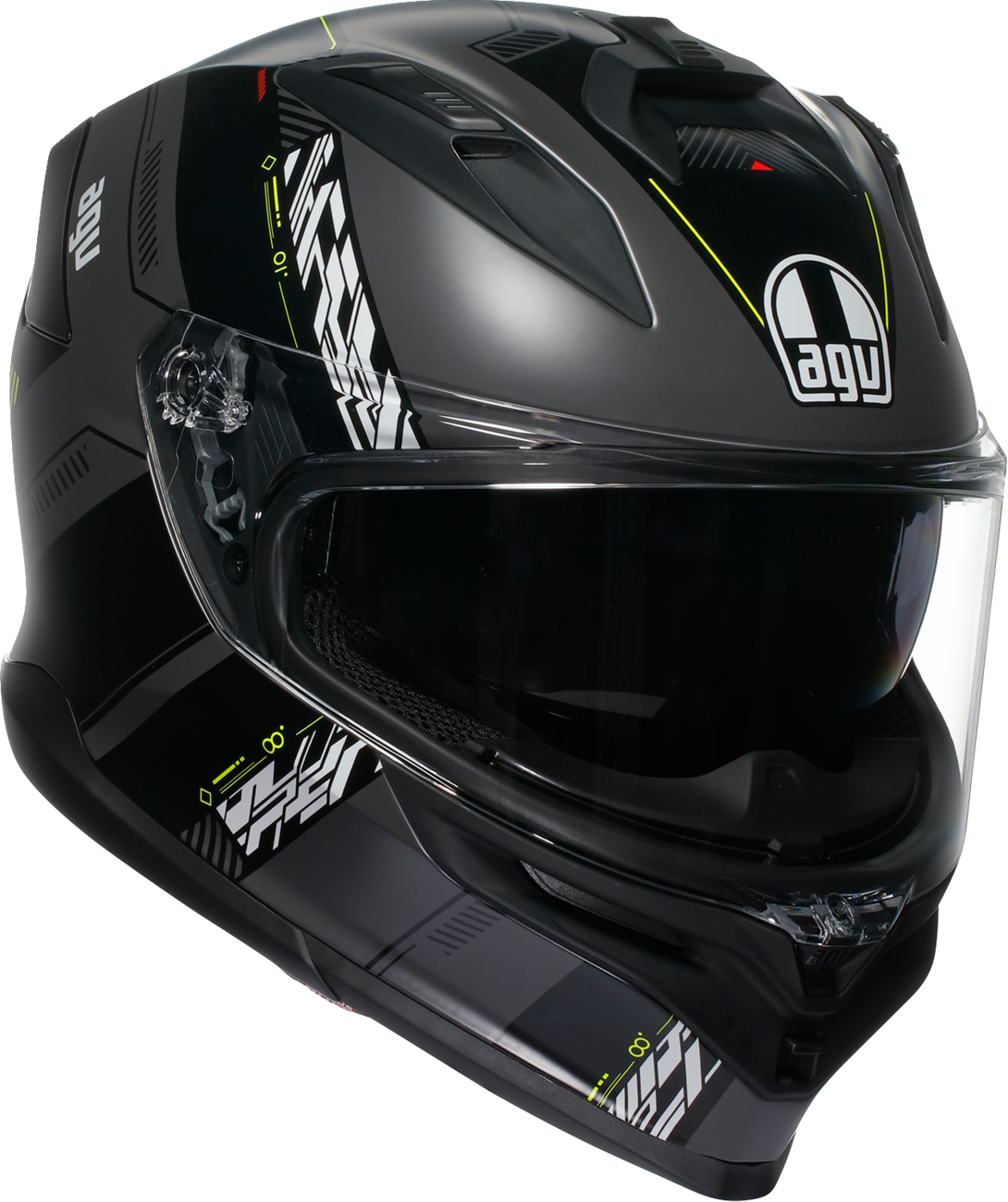 AGV K7 Helmet - Kyber - Matte Gray/Yellow Fluo - Small 2118399004-007-S
