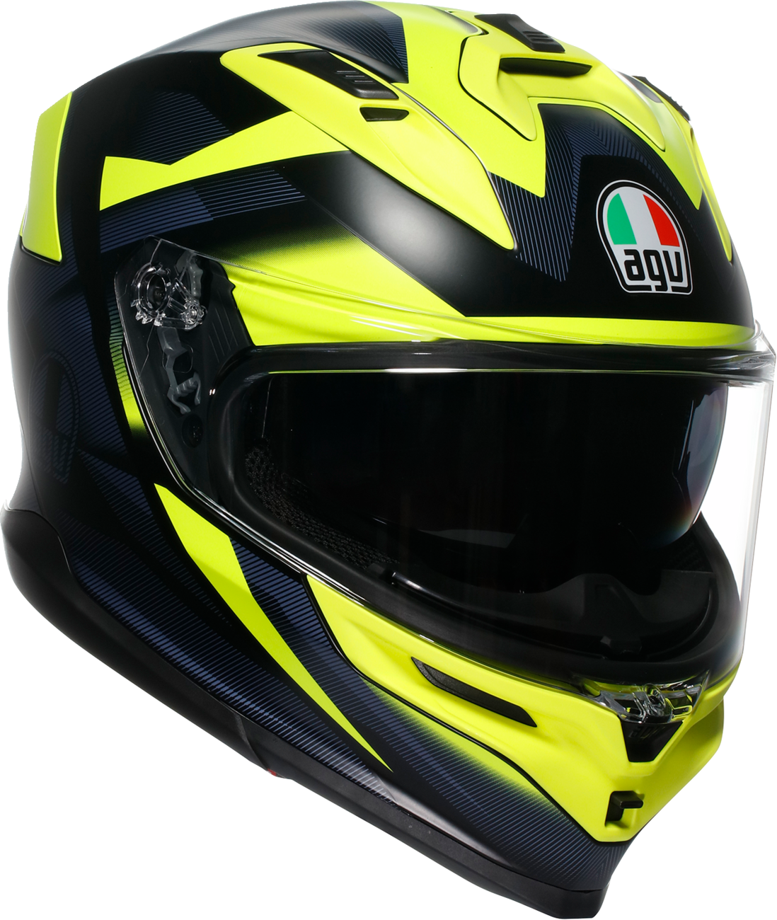 AGV K7 Helmet - Glimpse - Matte Black/Yellow Fluo - 2XL 2118399004-006-XXL
