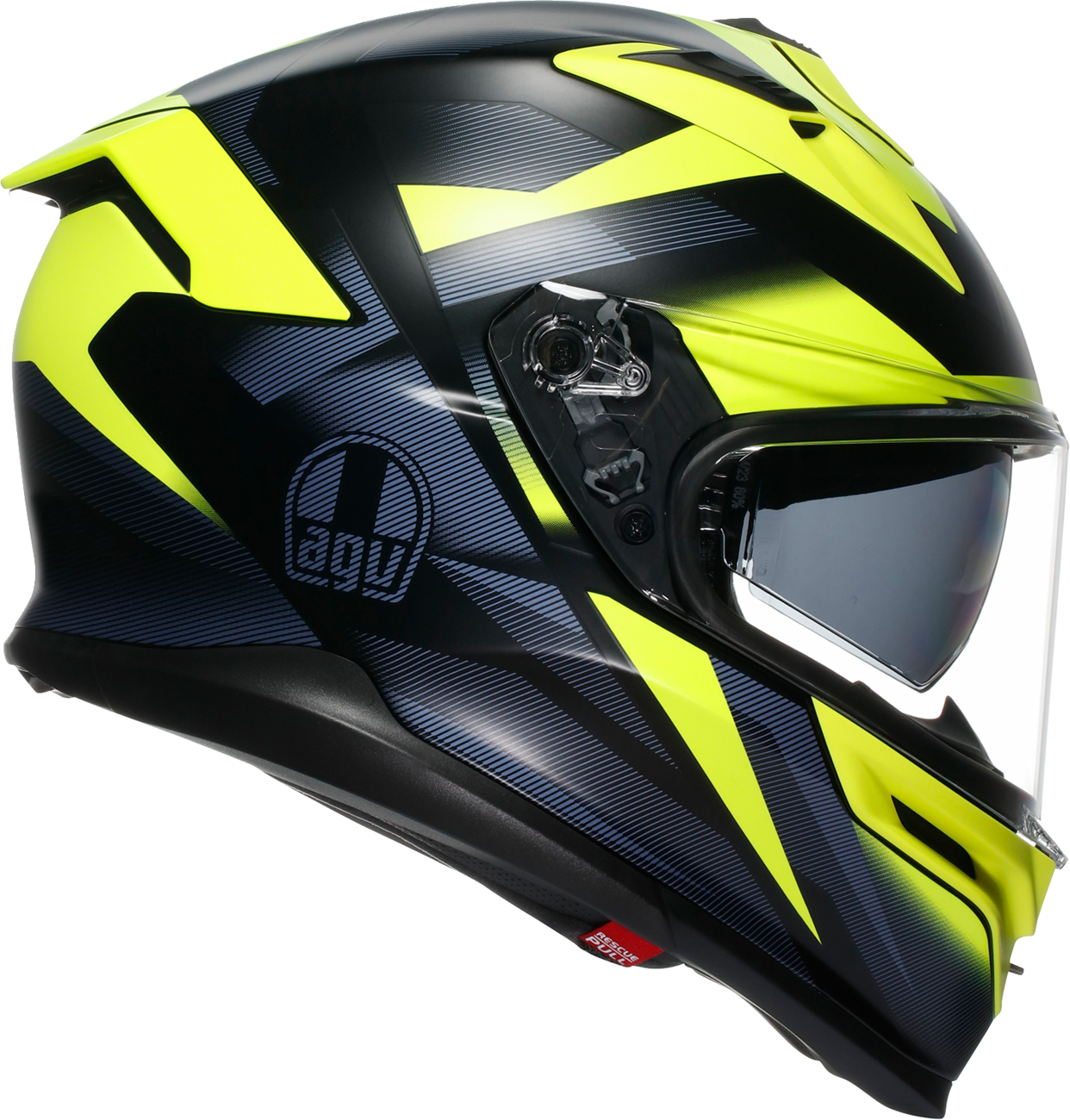 AGV K7 Helmet - Glimpse - Matte Black/Yellow Fluo - 2XL 2118399004-006-XXL