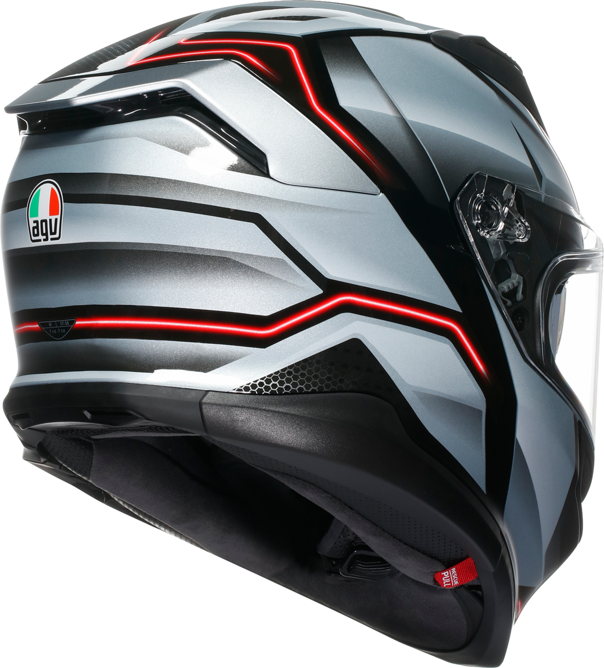 AGV K7 Helmet - Jaeger - Black/Silver - Large 2118399004-005-L