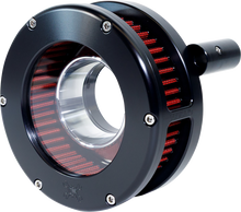 FEULING PARTS BA Slim Air Cleaner Kit - Black/Clear - Red Filter - '93-'99 EVO Big Twin 5464-S