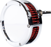 FEULING PARTS BA Slim Air Cleaner Kit - Chrome - Red Filter - '93-'99 EVO Big Twin 5467-S