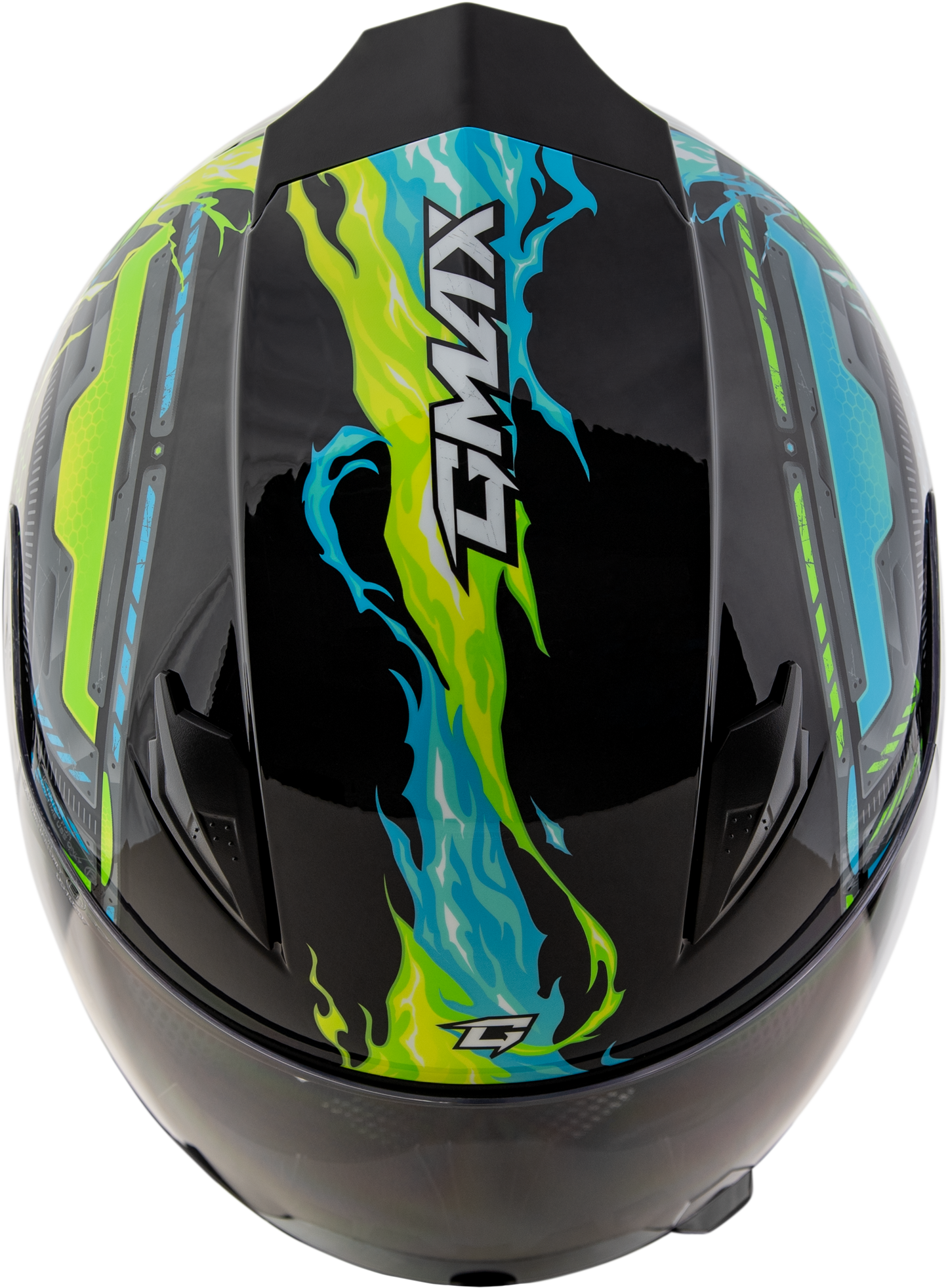 Gm 49y Charge Helmet Black/Blue/Green Ys