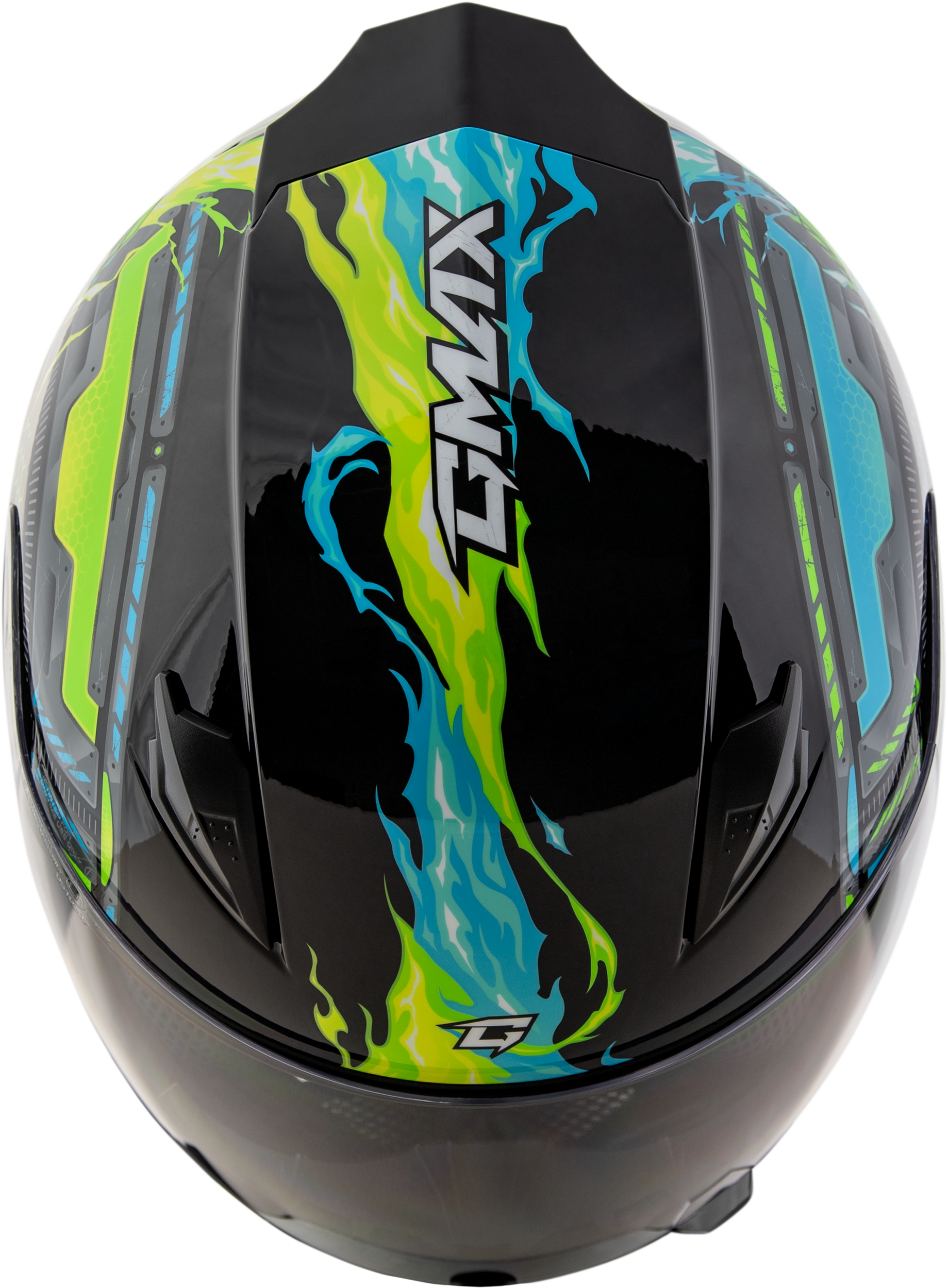 Gm 49y Charge Helmet Black/Blue/Green Ym