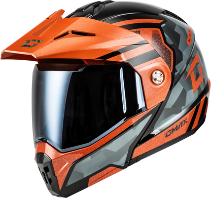 Md 74 Striker Modular Helmet W Smk Shield Blk/Gry/Or Mtlc 2x