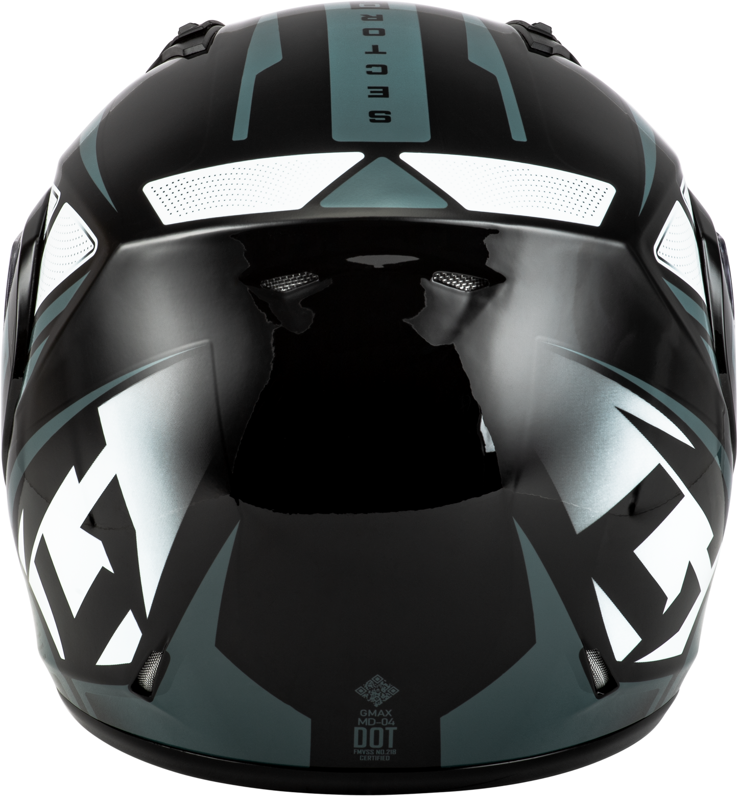 Md 04 Sector Helmet Black/Silver Xs