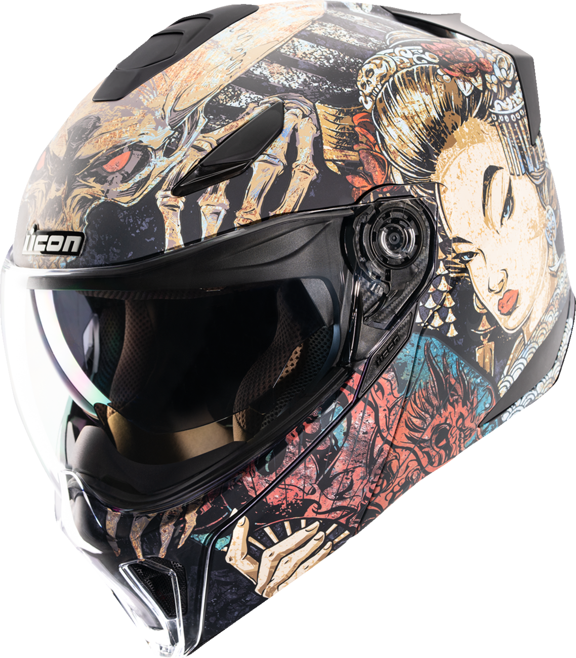 ICON Threshold™ Modular Helmet - Odokuro - Black - XS 0100-2714
