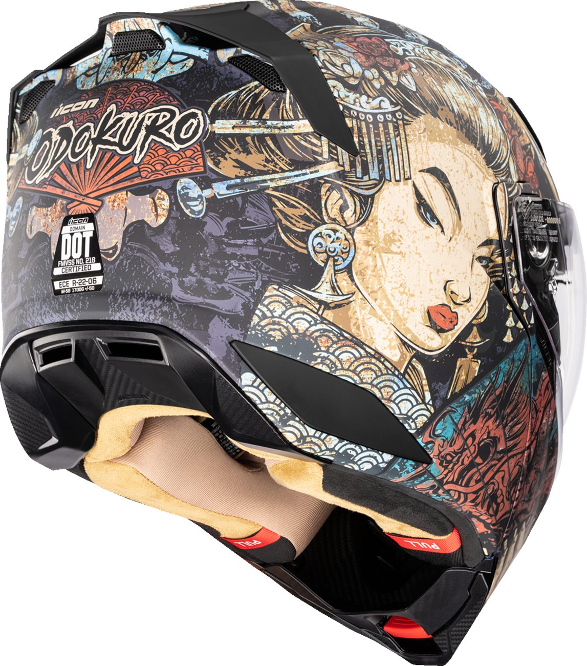 ICON Threshold™ Modular Helmet - Odokuro - Black - XS 0100-2714