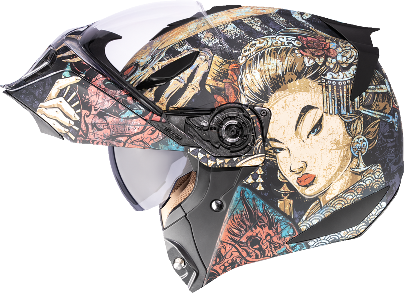 ICON Threshold™ Modular Helmet - Odokuro - Black - Small 0100-2715