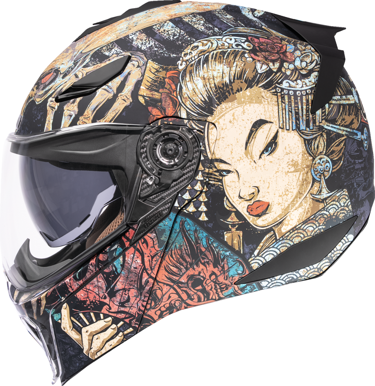ICON Threshold™ Modular Helmet - Odokuro - Black - 2XL 0100-2719
