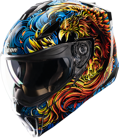 ICON Threshold™ Modular Helmet - Burn Birdie Burn - Blue - Large 0100-2724