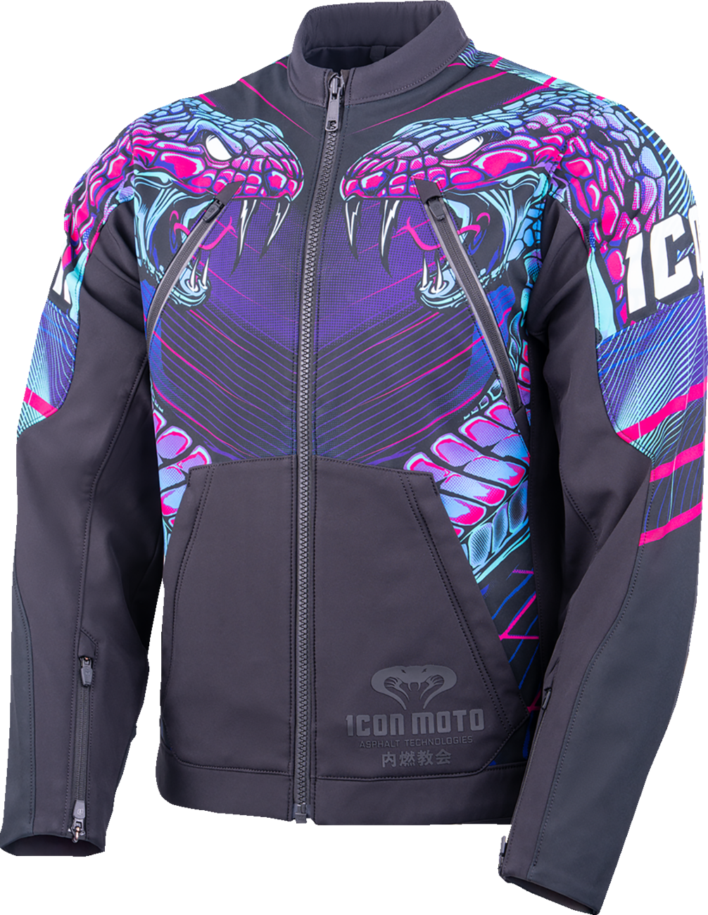 ICON Synthwave Merc3 Lazer Cobra™ Jacket - Black - Medium 2820-7781