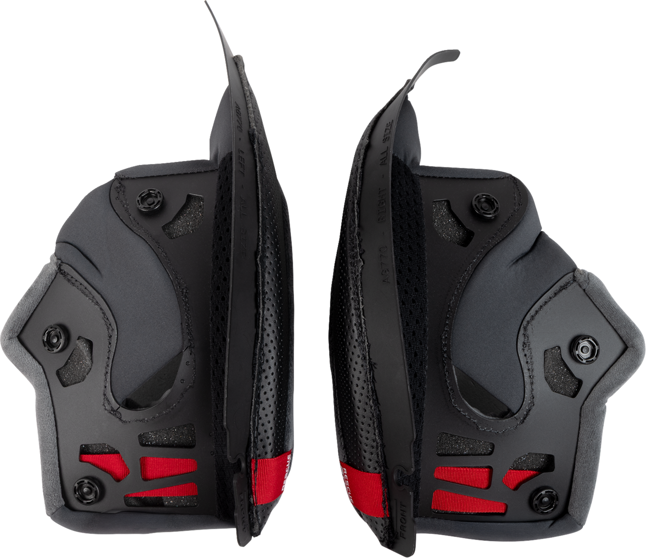 AGV K7 Cheek Pads - Gray/Black - 10 mm 2018500147-629-N