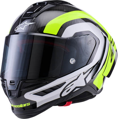 ALPINESTARS Supertech R10 Helmet - 22.06 - Arius - Gloss Black/Silver/Yellow Fluo - Large 8203926-1699-L