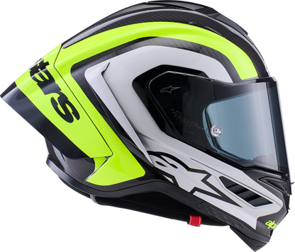 ALPINESTARS Supertech R10 Helmet - 22.06 - Arius - Gloss Black/Silver/Yellow Fluo - Large 8203926-1699-L
