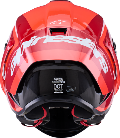 ALPINESTARS Supretech R10 Helmet - 22.06 - Arius - Gloss - Black/White/Double Red - XS 8203926-1683-XS