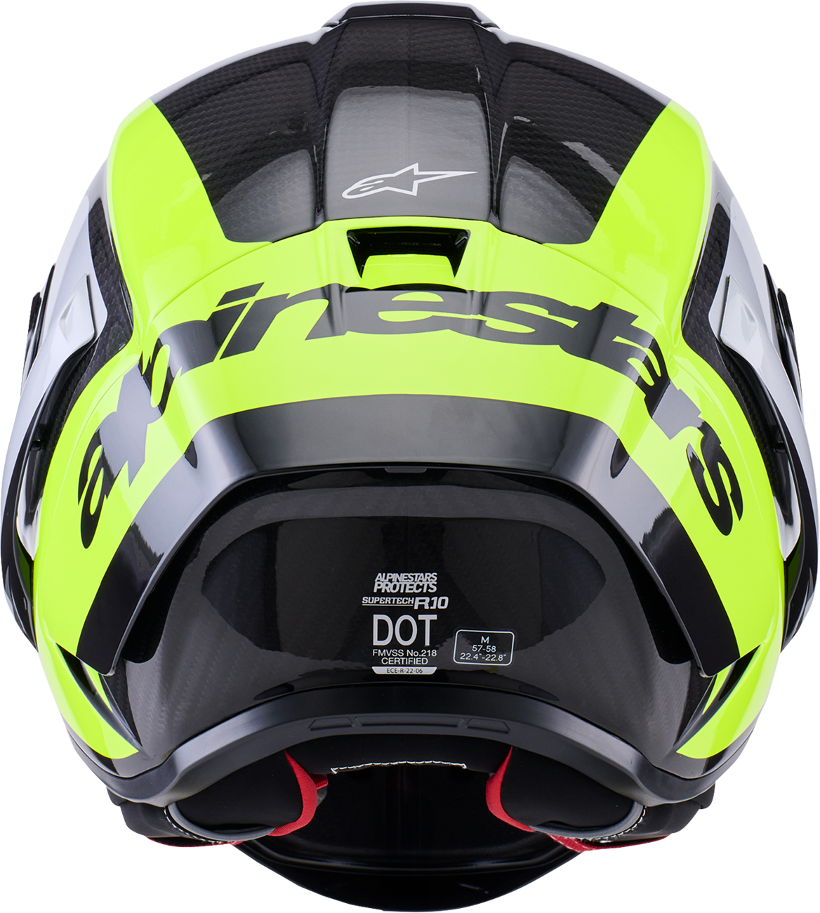 ALPINESTARS Supertech R10 Helmet - 22.06 - Arius - Gloss Black/Silver/Yellow Fluo - Large 8203926-1699-L