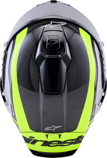 ALPINESTARS Supertech R10 Helmet - 22.06 - Arius - Gloss Black/Silver/Yellow Fluo - Large 8203926-1699-L