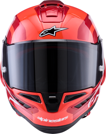 ALPINESTARS Supretech R10 Helmet - 22.06 - Arius - Gloss - Black/White/Double Red - Large 8203926-1683-L