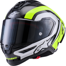ALPINESTARS Supertech R10 Helmet - 22.06 - Arius - Gloss Black/Silver/Yellow Fluo - XS 8203926-1699-XS