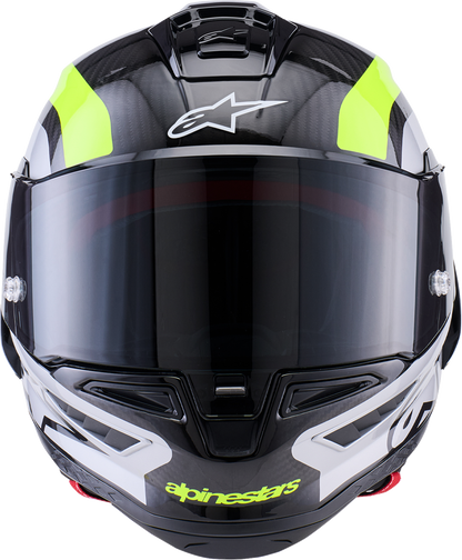 ALPINESTARS Supertech R10 Helmet - 22.06 - Arius - Gloss Black/Silver/Yellow Fluo - XS 8203926-1699-XS