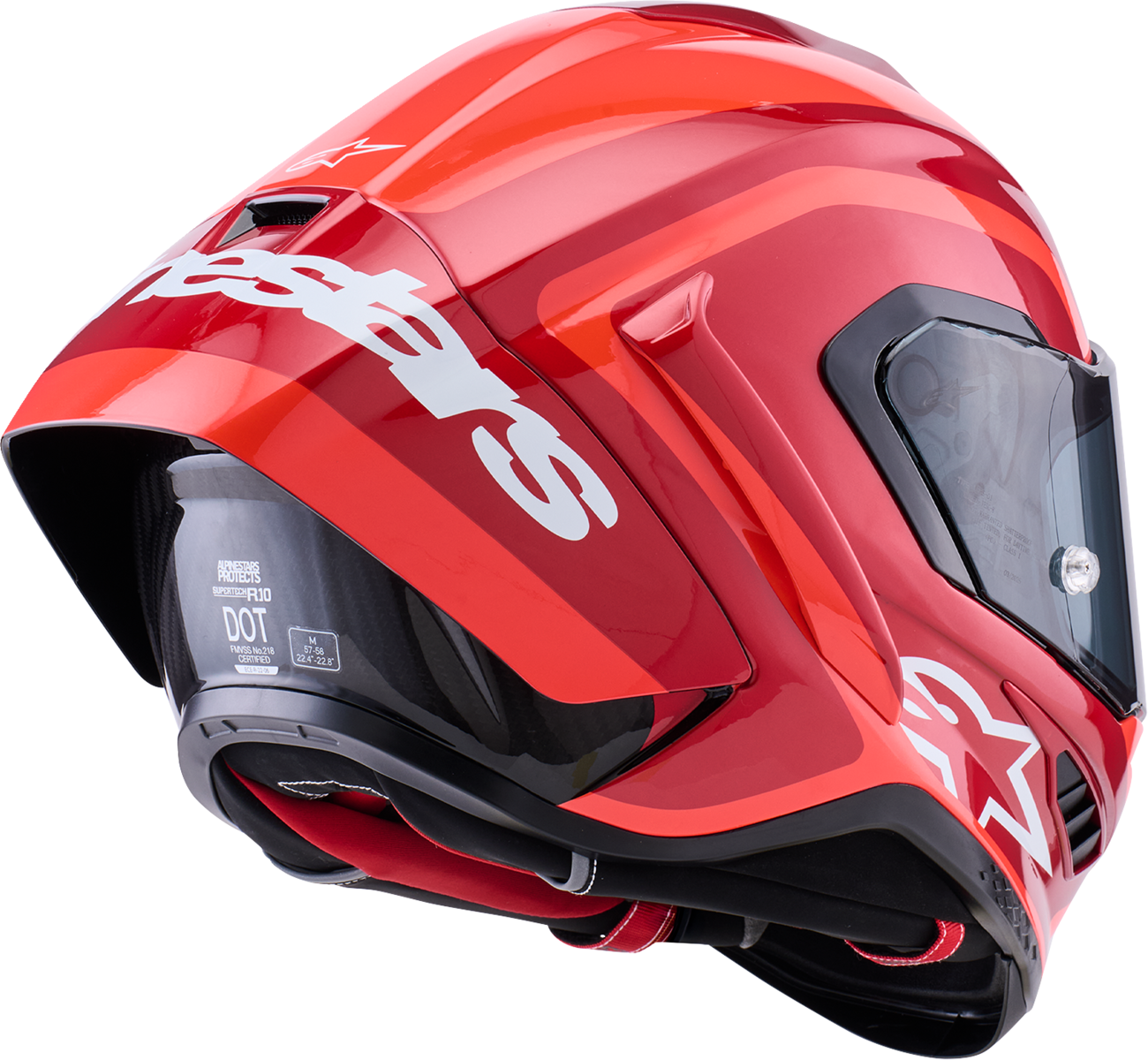 ALPINESTARS Supretech R10 Helmet - 22.06 - Arius - Gloss - Black/White/Double Red - XL 8203926-1683-XL