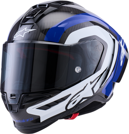 ALPINESTARS Supretech R10 Helmet - 22.06 - Arius - Gloss Black/White/Blue - Small 8203926-1647-S