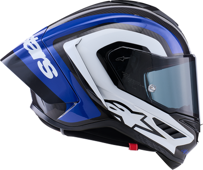 ALPINESTARS Supretech R10 Helmet - 22.06 - Arius - Gloss Black/White/Blue - Small 8203926-1647-S