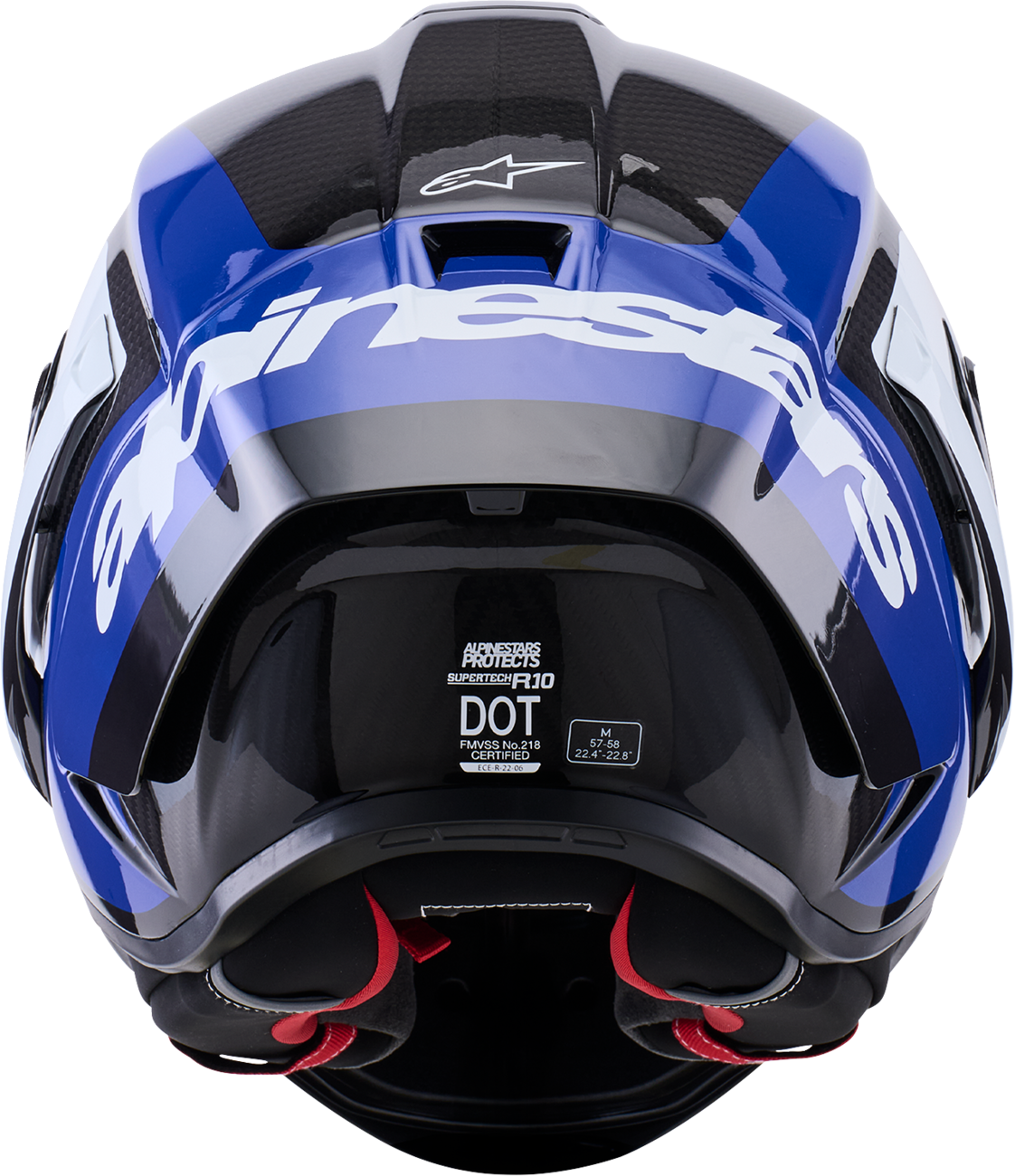 ALPINESTARS Supretech R10 Helmet - 22.06 - Arius - Gloss Black/White/Blue - XL 8203926-1647-XL