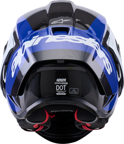 ALPINESTARS Supretech R10 Helmet - 22.06 - Arius - Gloss Black/White/Blue - XL 8203926-1647-XL