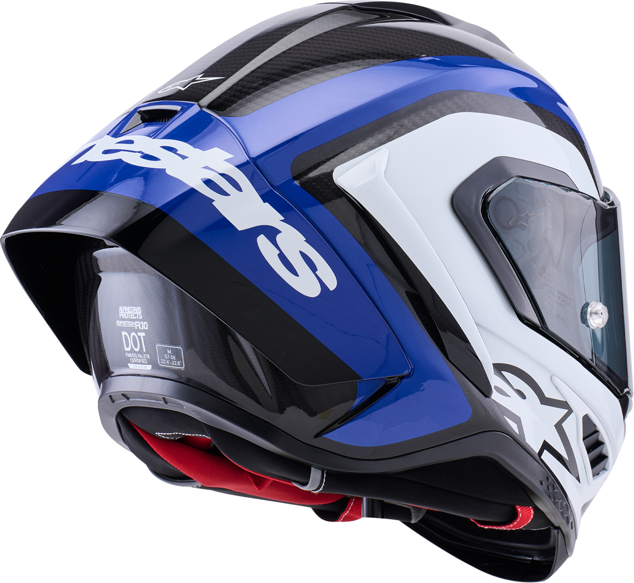 ALPINESTARS Supretech R10 Helmet - 22.06 - Arius - Gloss Black/White/Blue - 2XL 8203926-1647-2XL