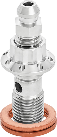 ARLEN NESS Banjo Bolt with Bleeder - 10mm - Polished 300-821