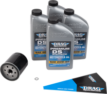 DRAG SPECIALTIES OIL Full Synthetic Oil Change Kit - 20W50 - EVO/XL - Black Filter 224377