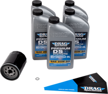 DRAG SPECIALTIES OIL Full Synthetic Oil Change Kit - 20W50 - M8 - Black Filter 224381