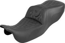 SADDLEMEN Roadsofa™ Seat - Without Backrest - Carbon Fiber - Lattice Stitch - FLRT/FLTRT 815-07-20600